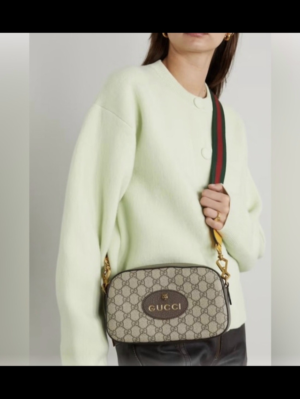 Gucci Beige GG Supreme Canvas Crossbody Bag